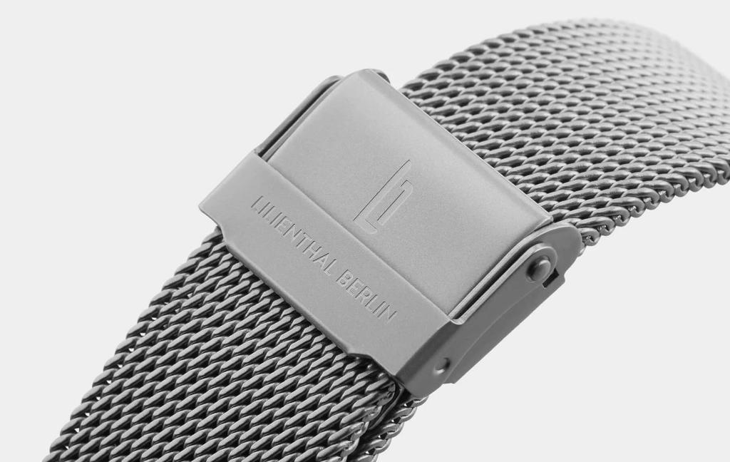 Lilianthal Berlin Automatic Watch with Date Display and Skeleton Made in Men's Back, Germany, Silver, Z01-101-B023A