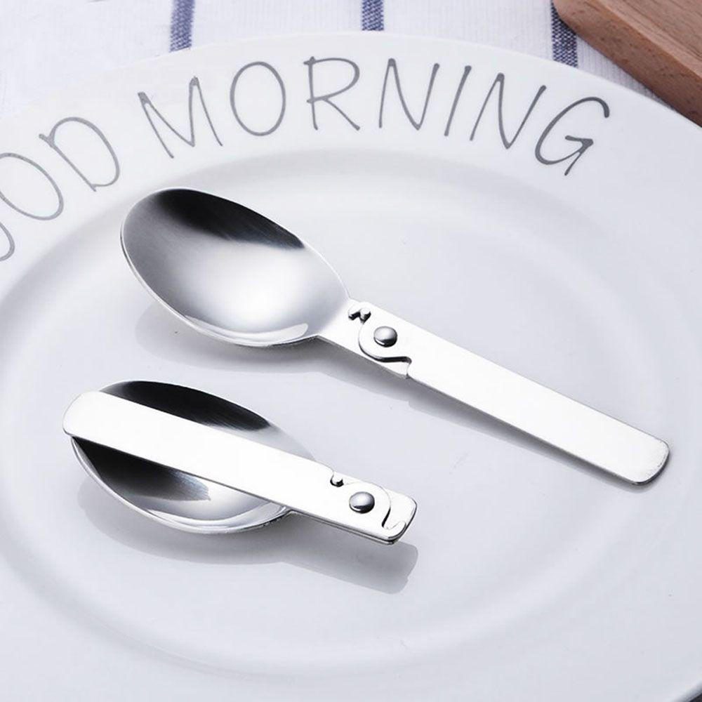 Tea Kitchen Tool Cream Dessert Spoon Folding Spoon Soup Spoon Outdoor Tableware Travel Tableware