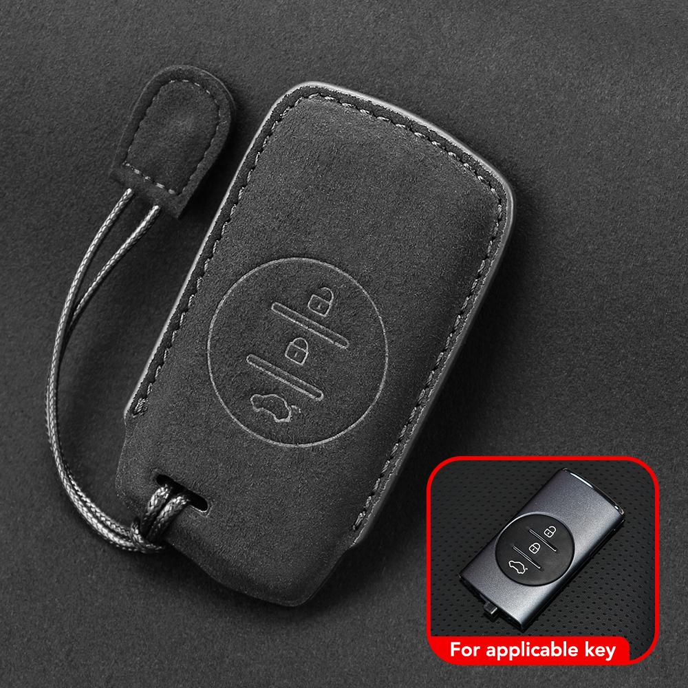 Брелок для ключей из замши и кожи, чехол для автомобильного пульта дистанционного управления, чехол для Chery Tiggo 4 5X 7 Pro 8 Exeed Txl Tx Lx ARRIZO7 E3 E5 A3 A5 Tiggo 3 5 3X