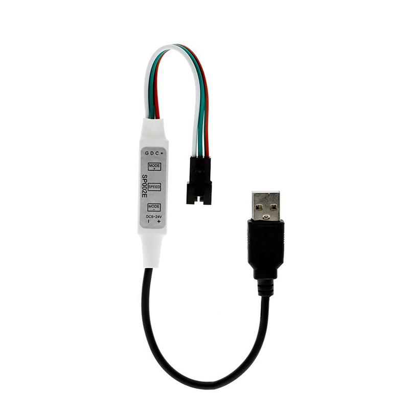 Высококачественный мини-контроллер SP002E для светодиодной ленты Pixel, USB, 3-4 клавиши, светодиодная лента, музыка, Bluetooth, DC5V-24V
