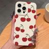Вишни подходят для чехла для мобильного телефона Apple 17 iPhone16/15/14 простой 13promax противоударный 12/11 мягкий 7