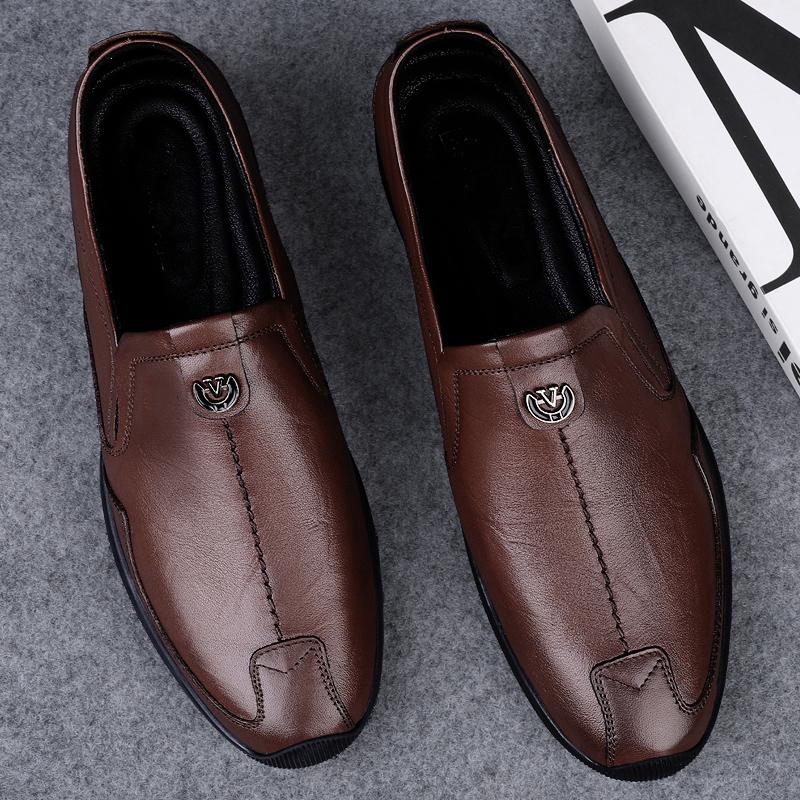 Модная мужская повседневная обувь из натуральной кожи, роскошные брендовые мужские мокасины, мокасины ручной работы, дышащие мужские туфли для вождения на плоской подошве
