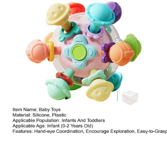 Baby Teething Toy Soft Silicone Teether for Newborns Infants Rocker Teeth Soother Learning Developmental Toy for Boys Girls 1-24 Months