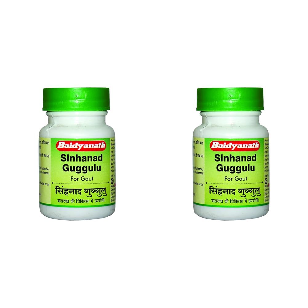 Baidyanath Asli Ayurved Синханад Гуггулу 80 таблеток X 2 упаковки для поддержки суставов и пищеварения
