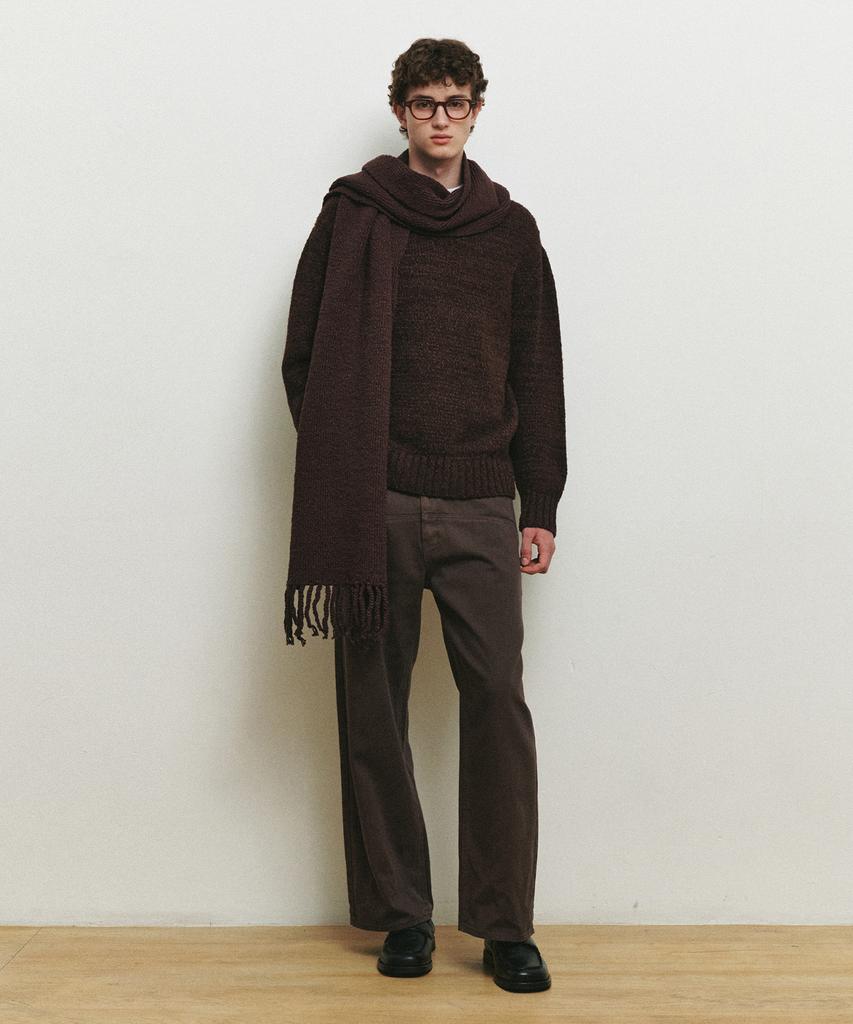 MINDBRIDGE [Hoite] Slub Yarn V-Neck Oversized Knit - 2 Colors