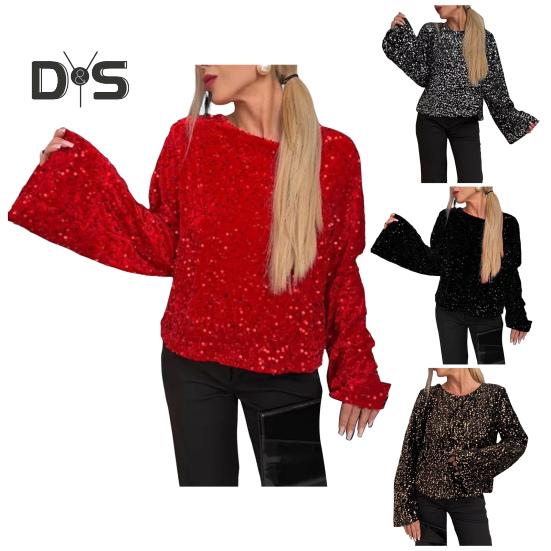 Женские топы с круглым вырезом, длинным рукавом, завязкой сзади, сексуальные топы свободного кроя, однотонные, повседневные блузки для вечеринок, повседневная одежда