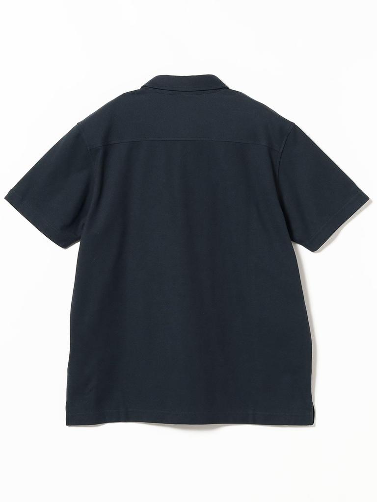 В:MING LIFE STORE by BEAMS Мужская футболка-поло с коротким рукавом, Влагоотводящая, Быстросохнущая, Пике на пуговицах, SS25, Темно-синий, Размер L