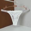 Crystal Rhinestone Thong Mid Waist Mesh Briefs Breathable Lace Flower Panties  Girl