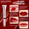Peel Off Rose Pink Lip Gloss Matte Outline Contour Tattoo Lip Stain Waterproof Transfer Resistant Tear Off Natural Lip Tint