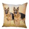 Персиковый кожаный чехол для подушки Подушка с изображением овчарки Домашнее животное Животное Подходит для детской комнаты