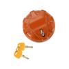 HEROFFIX EXCAVATOR LOCK GAS CAP FOR DAEU COMPATIBLE FUEL TANK CAP WITH 2 KEYS Silver Tone Red Orange Yellow