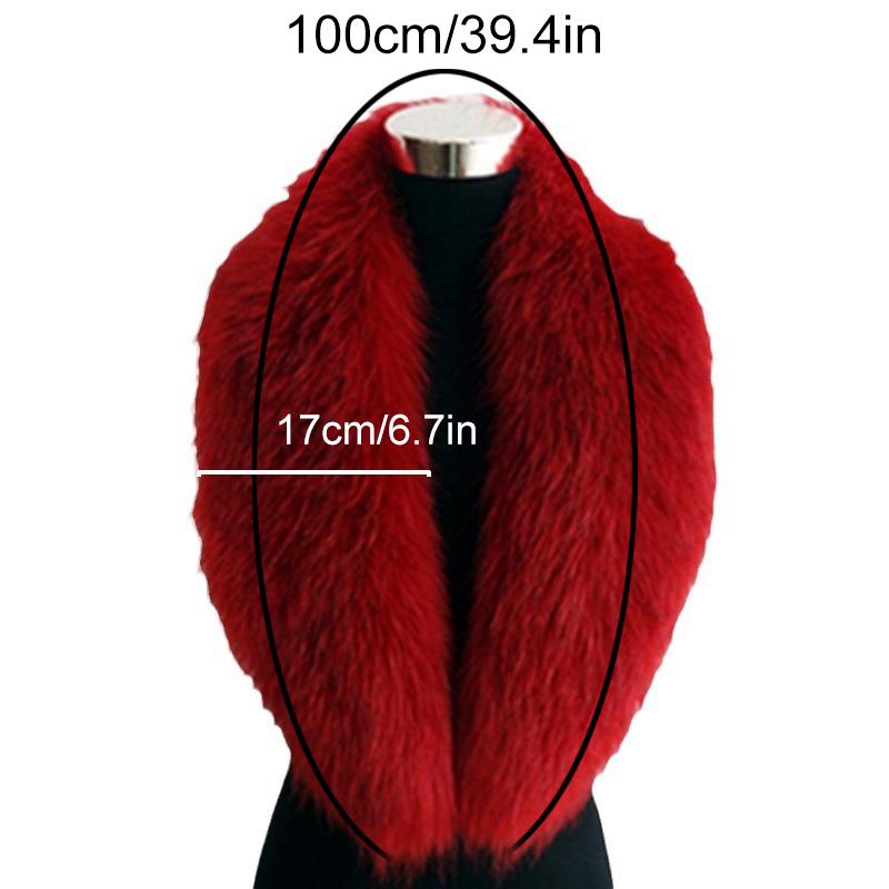 1Pc Women Thicker Shawl Warm Faux Fur Fluffy Scarf Winter Leather Collar