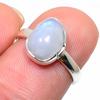 Подарочное кольцо из натурального радужного лунного камня 925 пробы из твердого серебра S.6 S3T41