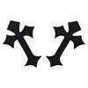 20pcs Black Cross 20pcs Applique Iron On Clothing Embroidered  Shirts