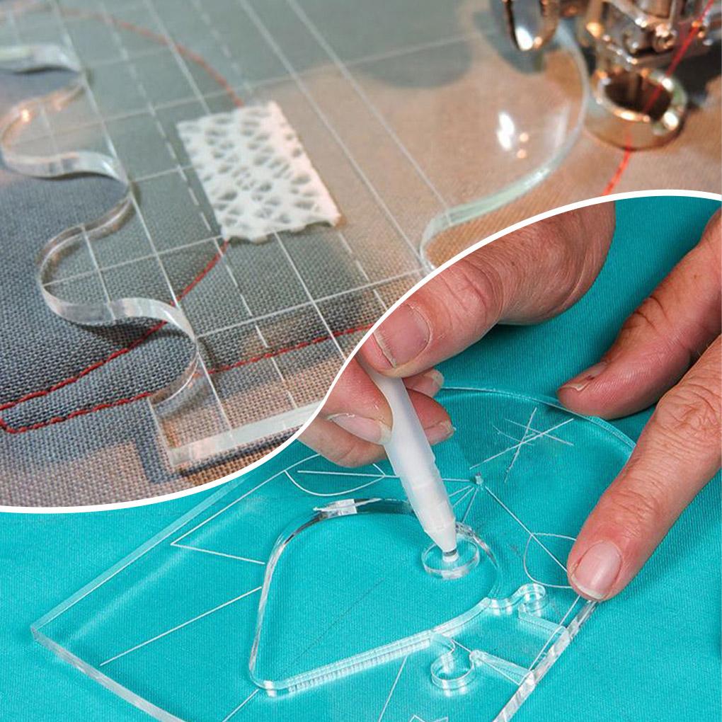 6 шт. линеек для квилтинга акриловые шаблоны для самостоятельной работы швейная машина ткань