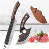 Кухонный нож из нержавеющей стали, кованый мясницкий нож с рисунком молотка, нож для нарезки, профессиональный поварской нож для кухни, для резки мяса