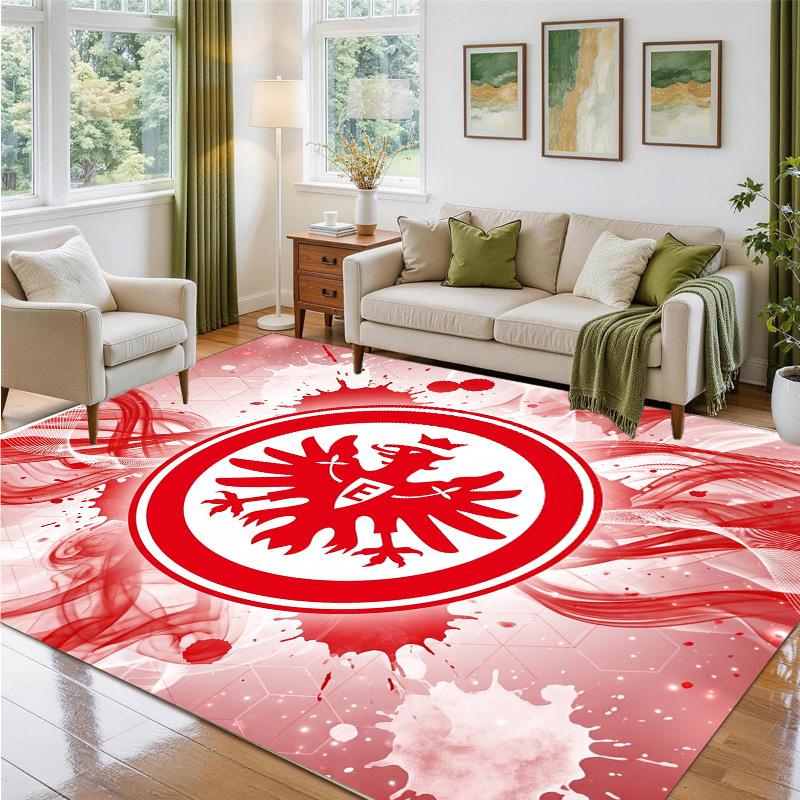 Eintracht Frankfurt Football Design Crystal Velvet Rug Soft Decorative Mat for Bedroom Entrance