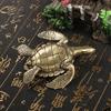 Большая черепаха Латунное украшение Chambre Marine Фигурка животного Искусство Украшение гостиной Фигурки Сплошная чистая медь