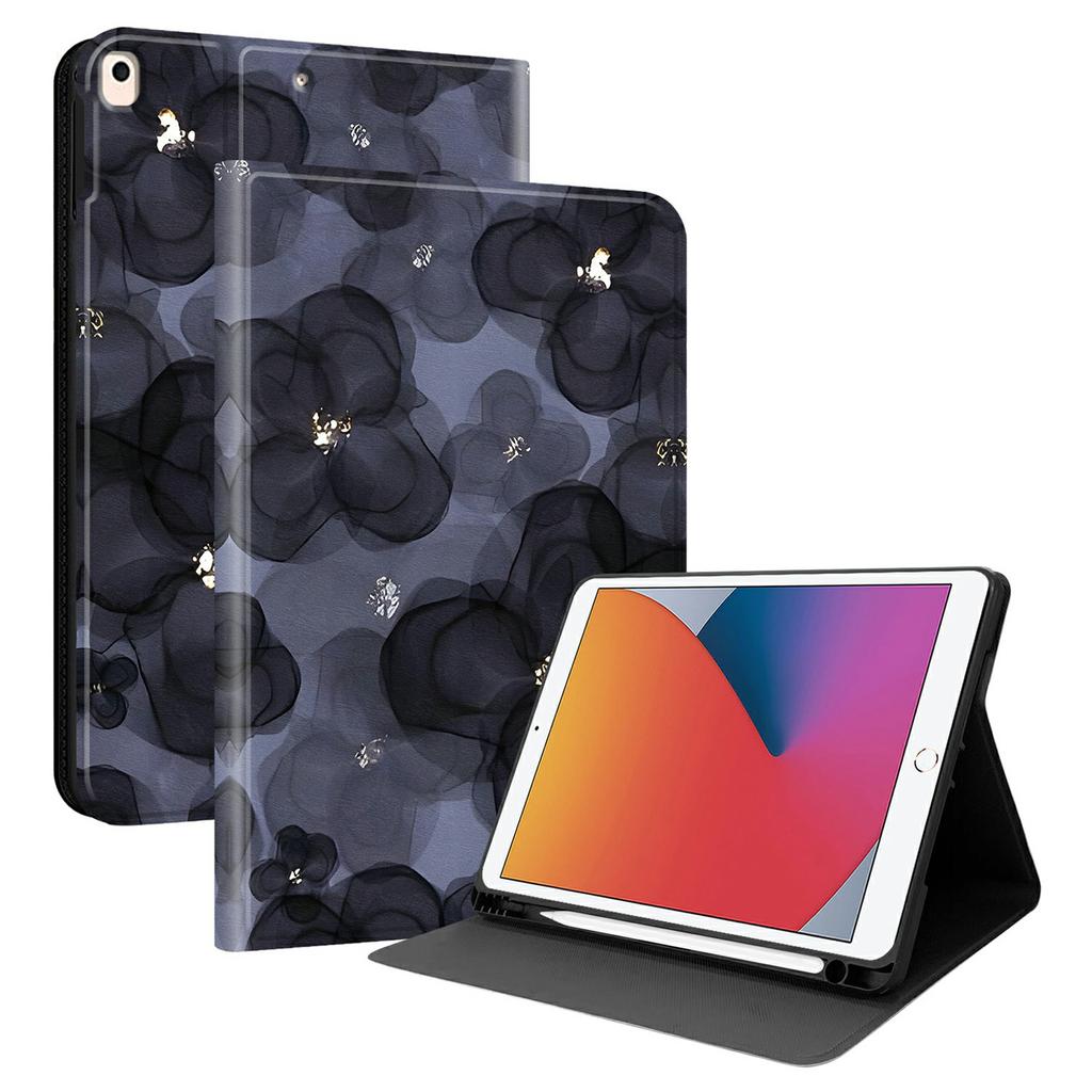 PU Leather Case For iPad 10.2 (2021) / (2019) / (2020) Pattern Print Tablet Cover Stand with Pen Slot (Stylus Not Included)