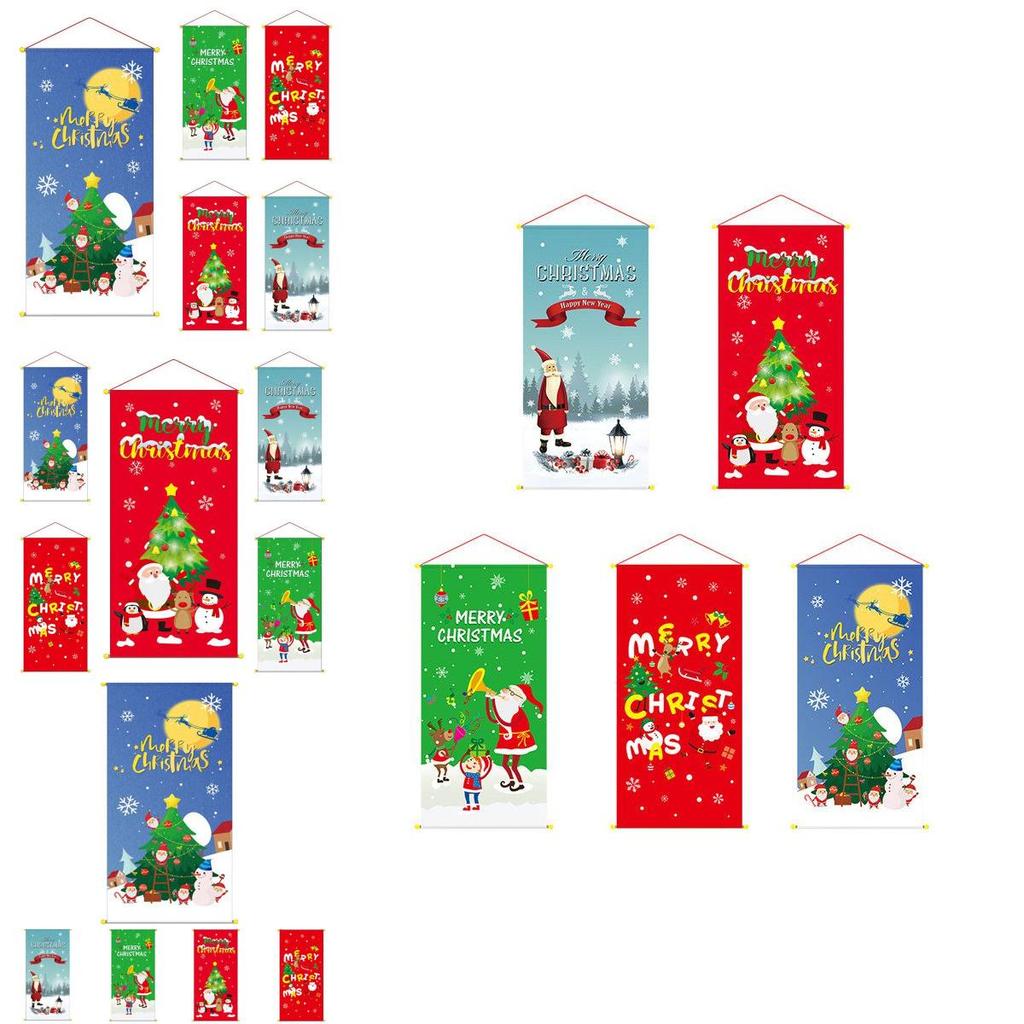 Рождественский подвесной флаг «Веселый Рождество» Декор Рождества Дом Улица Вечеринка Окно Декорация