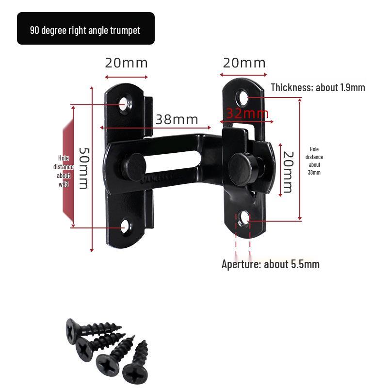 Modern Stainless Steel Sliding Bolt Latch for Bathroom, Pet Cage, Barn Door, Anti-theft Lock