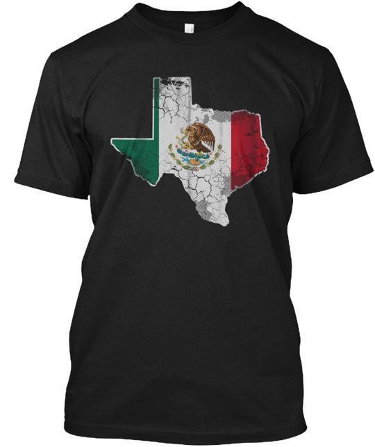Vintage Texas Mexican American Flag T-Shirt Made in the USA Size S to 5XL