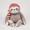 4 Sizes Adorable Christmas Sloth Wearing Santa Hat Plush Toys Soft Cartoon Huggable Sloth Doll Kawaii Decor For Home/Party