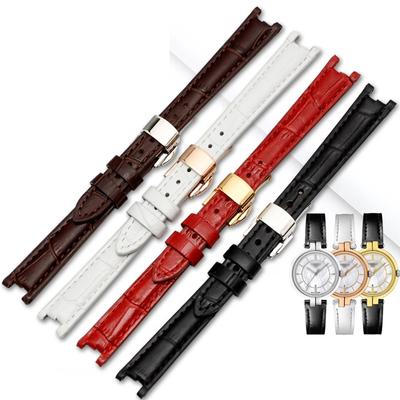 Ремешок из натуральной кожи с бамбуковым узором для часов Tissot 1853 Flamenco Trend Series T094 Notch Original Female 12 мм