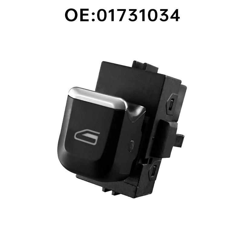 Выключатель стеклоподъемника для Geely Emgrand GS/GL - Одиночный переключатель, Серебристая отделка, Однократное опускание