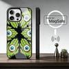 Модный Чехол для Телефона с Принтом 'Большие Глаза' и Линиями Для iPhone17,16,15,14,13,12,11 Plus,Pro Магнитный Для Magsafe Беспроводной Зарядки