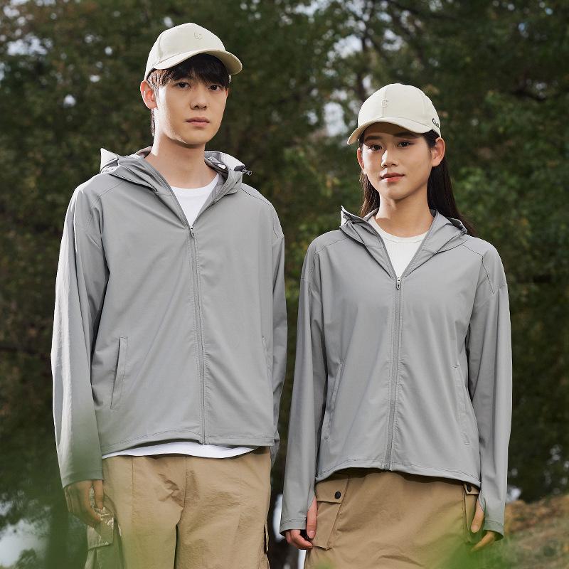Sunscreen clothing quick-drying summer 1011 new UV-proof breathable ice silk jacket sunscreen clothing couple hooded
