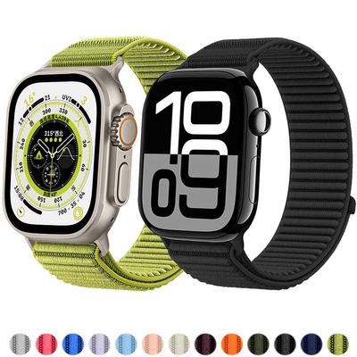 Нейлоновые петлевые браслеты для ремешка Apple Watch 40 мм 44 мм 49 мм 46 мм 45 мм 41 мм Спортивные ремешки iWatch series 9 8 7 6 3 SE Ultra2 10 Ремешок