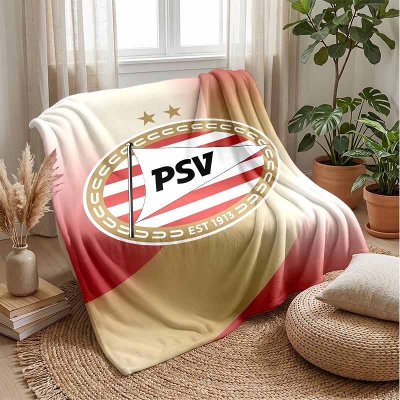 PSV Eindhoven FC Soft Flannel Fleece Blanket Lightweight Cozy Warm Throw Blanket For Sofa Bed Home Decor