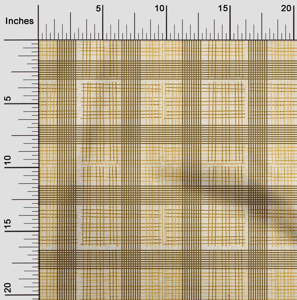 oneOone Ткань Cotton Flex Dark Mustard, швейный материал, ткань с принтом, по ярдам, 40 дюймов