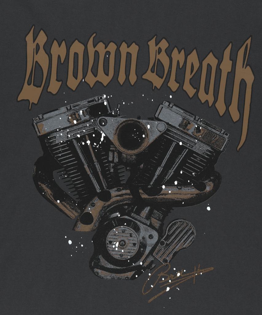BROWNBREATH Motor Graphic Tee - Charcoal
