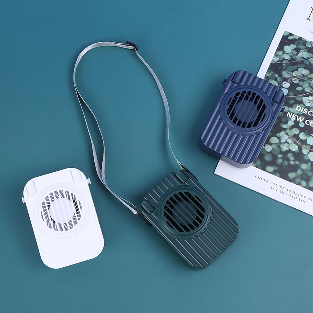 Портативный мини-вентилятор с USB-зарядкой и светодиодным дисплеем, настольный и носимый на шее, маленький вентилятор 11,8x8x2,7 см