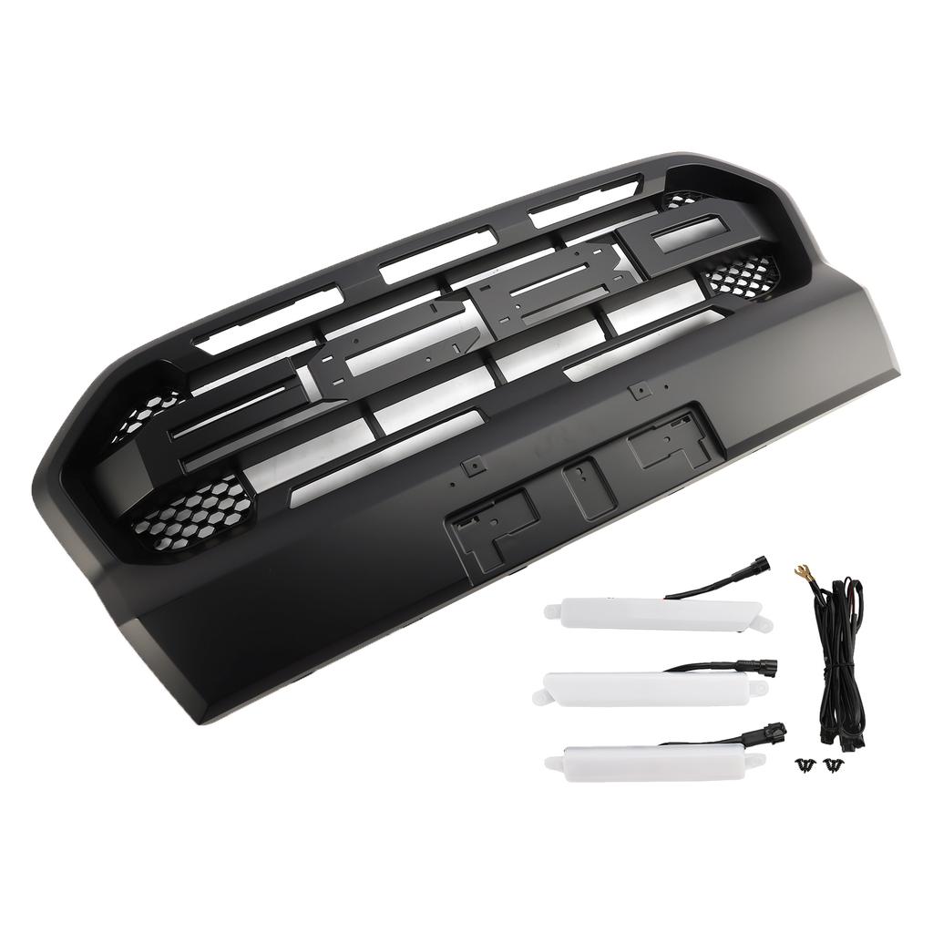 Решетка радиатора переднего бампера в стиле Raptor подходит для Ford Ranger 2019-2023 T8 со светодиодами