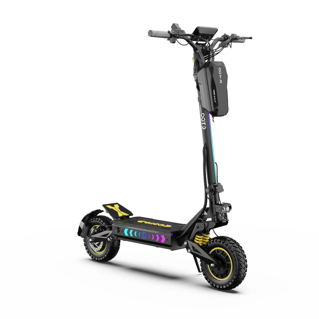 OOTD T10 Pro 11'' Electric Scooter, 1300W*2 motors, 52V 23.4Ah battery, top speed 65 km/h, range approximately 70 km/h.