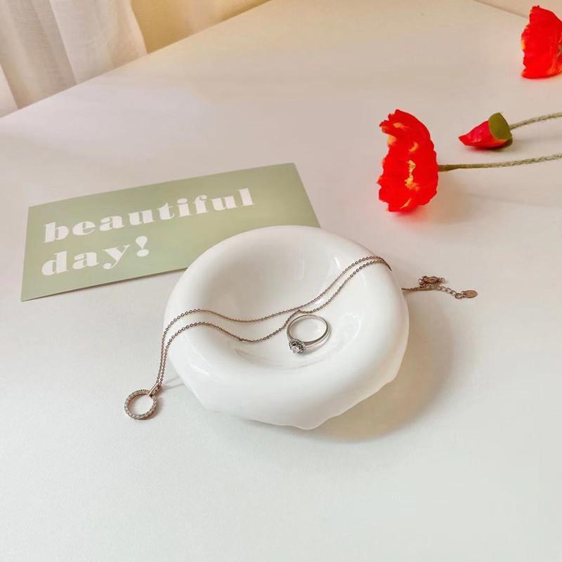 Блюдо Пухлая керамическая миска для соуса, белая откидная тарелка для приправ, мини-блюдо для медового уксуса, миска для соуса, витрина для ювелирных изделий