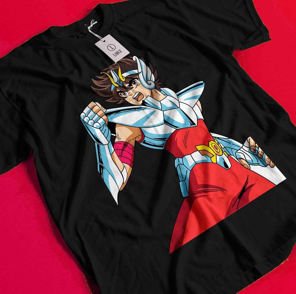Saint Seiya Футболка Пегас Рыцари Зодиака Аниме Манга Шун Графическая Футболка BB053