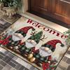 Christmas Crystal Velvet Non-Slip Entrance Doormat - Water-Absorbent and Dirt-Resistant Foot Pad