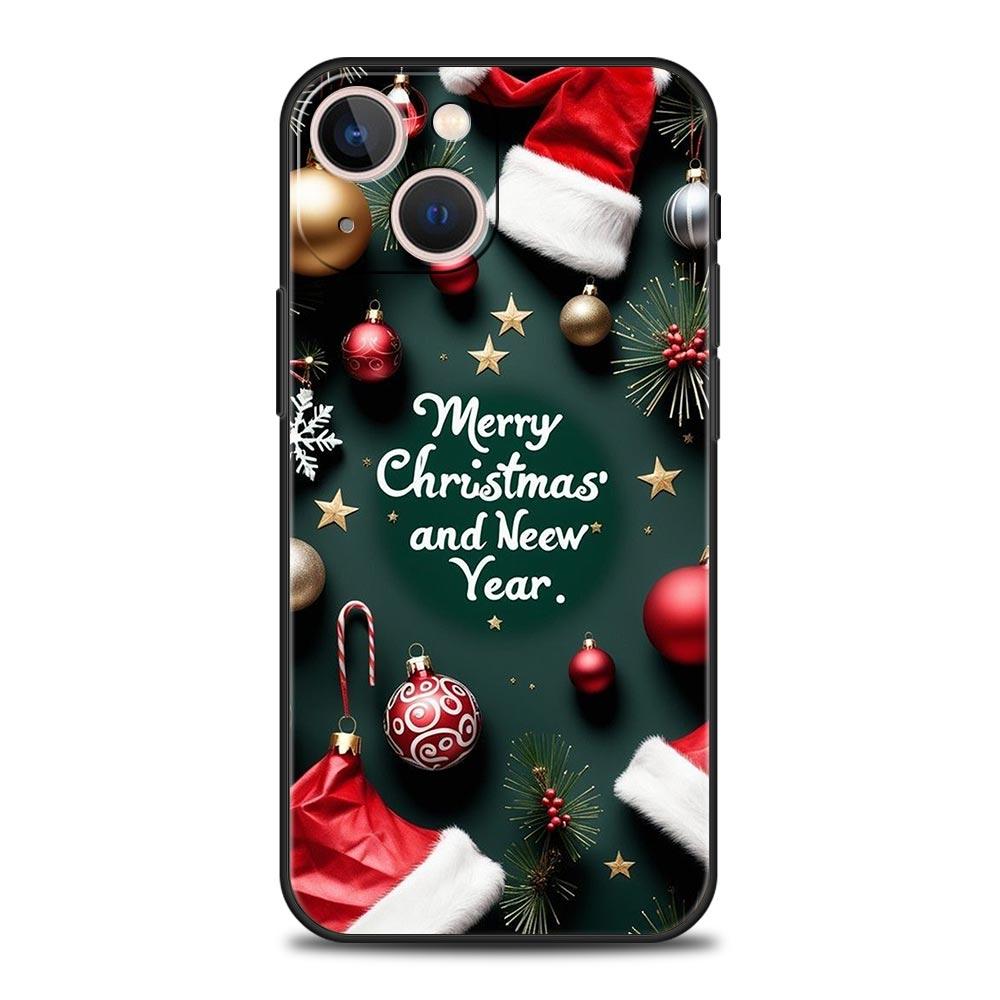 Чехол для телефона «С Рождеством» для iPhone 17 16 15 14 13 12 Pro Max 11 Pro Max 17 AIR Plus Ударопрочный Мягкий TPU Чехол Сумка Funda