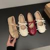 Вечерний ветер обувь французский бант туфли Мэри Джейн на плоской подошве женская обувь ранняя весна с юбками мягкая подошва одинарная обувь балетки