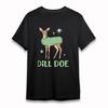 Women's Classic T-Shirt Dill Doe Deer Sweater Tee Short Oversize Cotton Black