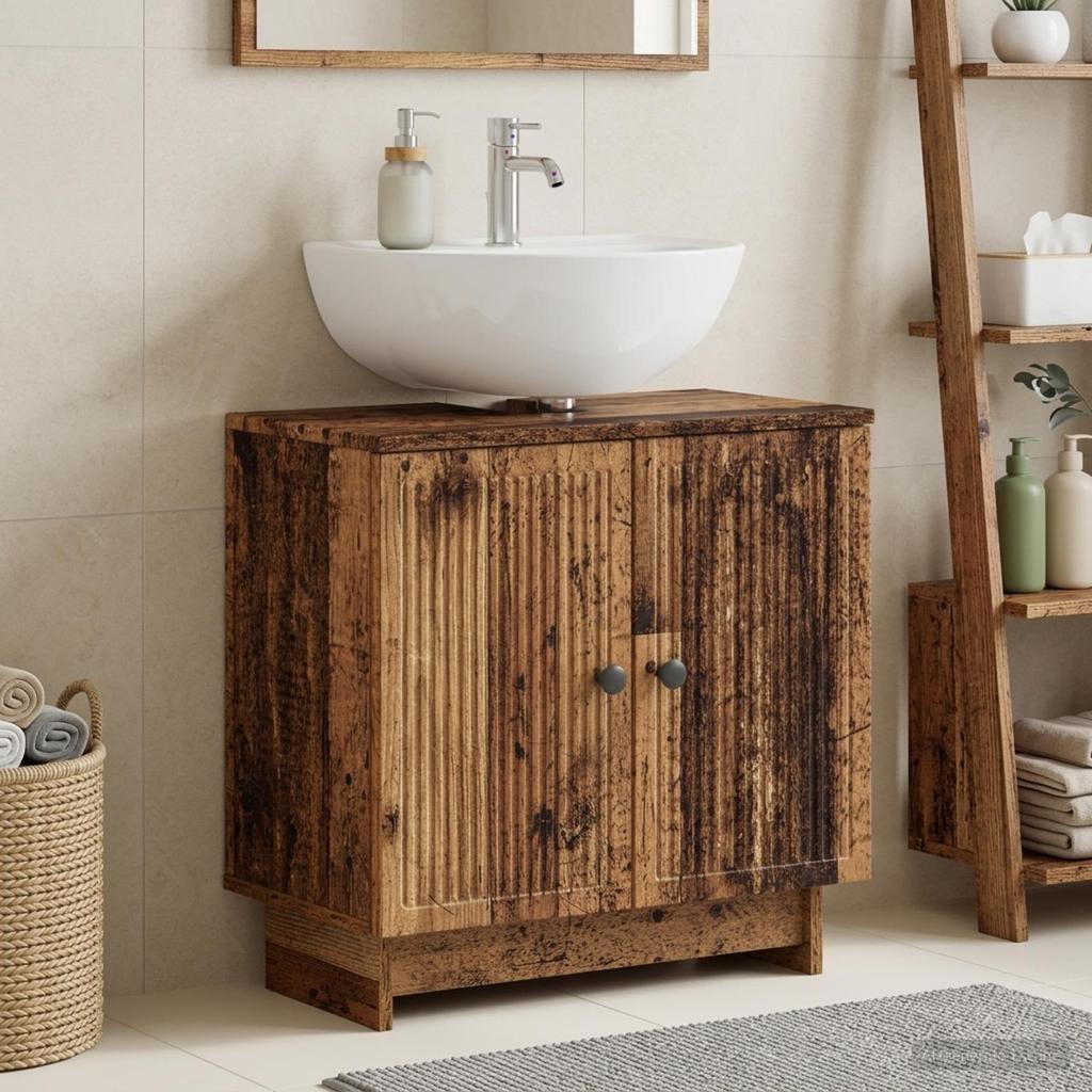 Bathroom Vanity Unit EDE Reclaimed Wood 59.5 x 31.5 x 59 cm