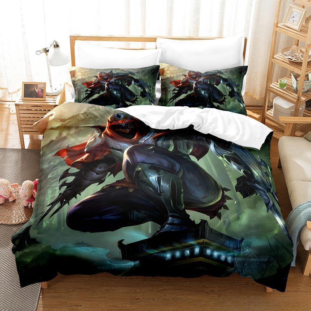 3d Print Game Anime League of Legends ZED Bedding Set Single Twin Full Queen King Size Bed Set Adult Kid Bedroom Duvetcover Sets