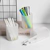 Transparent Frosted Multifunctional Pen Holder - Creative Stationery Box for Students