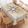 Компас прямоугольные скатерти старая карта мира морской компас моющиеся скатерти для кухни праздничный стол для вечеринки столовая декор