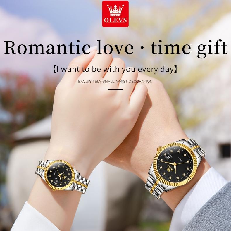 OLEVS Brand Quartz Watch 520 Valentine's Day Lovers Watch Fashion Waterproof Men's Watch Men's Watch