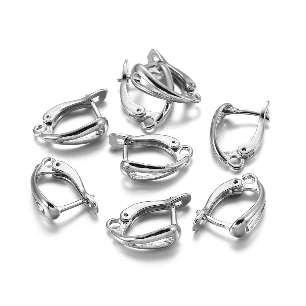 6-12 шт./лот, латунные французские серьги, крючки, зажимы, рычаг, задняя застежка с открытой петлей для изготовления ювелирных изделий своими руками, фурнитура, аксессуары